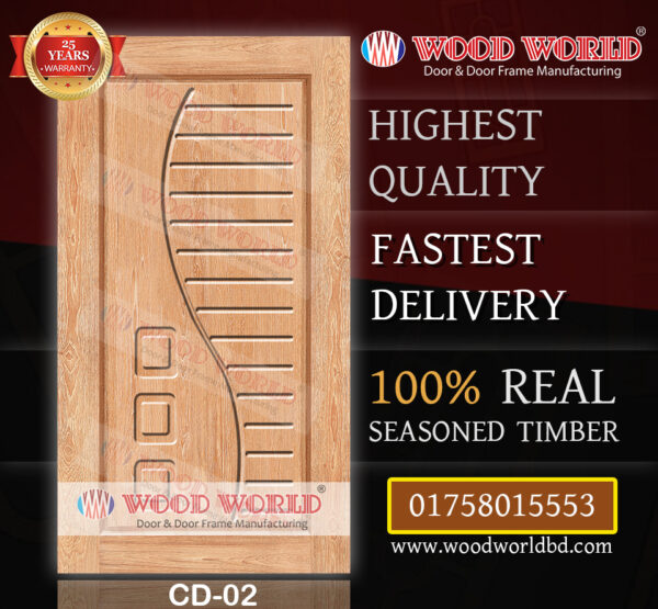 Wood World Bd. | CD-02 | Best quality wooden door produced with highest quality timber. We located in Bangladesh Dhaka.