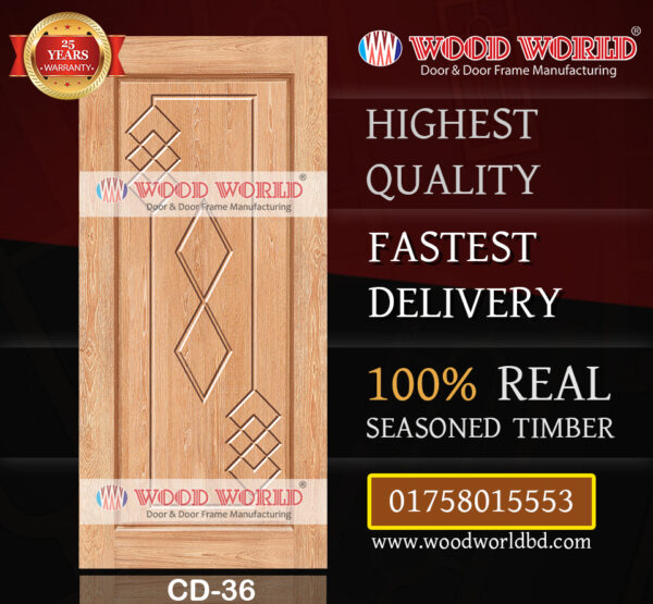 Wood World Bd. | CD-36 | Best quality wooden door produced with highest quality timber. We located in Bangladesh Dhaka.