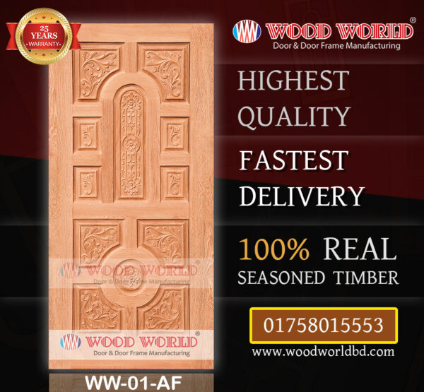 Wood World Bd. | WW-01-AF | Best quality wooden door produced with highest quality timber. We located in Bangladesh Dhaka.