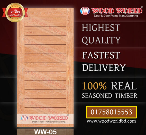 Wood World Bd. | WW-05 | Best quality wooden door produced with highest quality timber. We located in Bangladesh Dhaka.