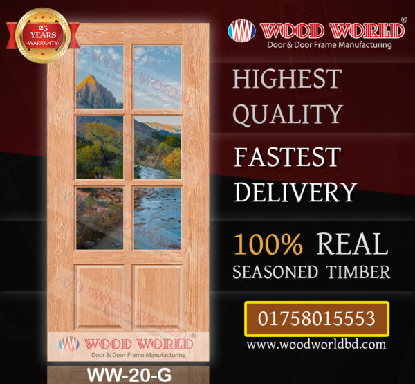 Wood World Bd. | WW-20-G | Best quality wooden door produced with highest quality timber. We located in Bangladesh Dhaka.